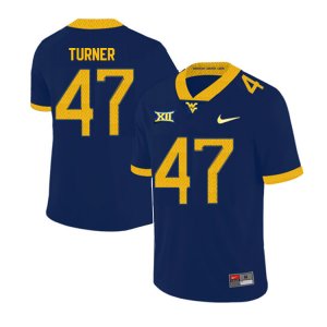 Men's West Virginia Mountaineers NCAA #47 Joseph Turner Navy Authentic Nike 2019 Stitched College Football Jersey AC15I06VJ